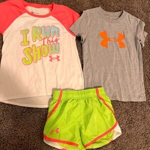Under armour 5T set / 2 shirts, shorts